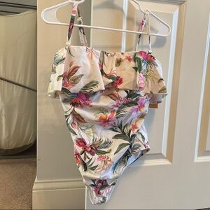 Floral Tropical Print Swimsuit